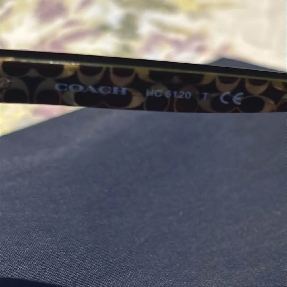 Coach Light Blue Crystal Cat-Eye Glasses with Tortoiseshell Temples